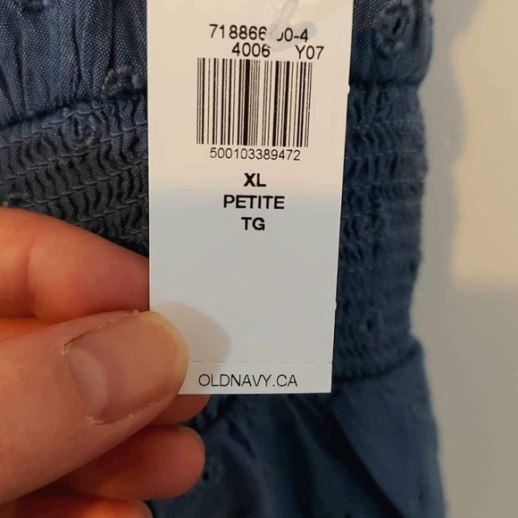 Old Navy Waist-Defined Smocked Mini Dress (Petite) - Picture 7 of 7
